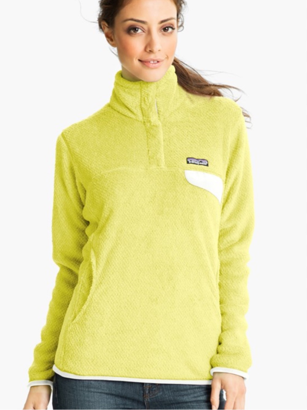 Patagonia Women's Re-Tool Snap-T Pullover Size Large Mayan Yellow